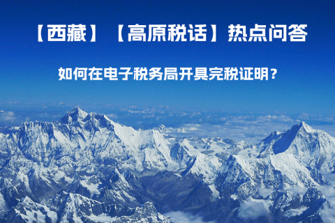 如何在電子稅務(wù)局開(kāi)具完稅證明？