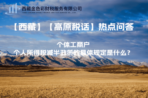 個(gè)體工商戶個(gè)人所得稅減半政策的具體規(guī)定是什么？